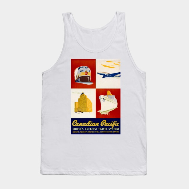 Canadian Pacific Travel System - Vintage Travel Tank Top by Culturio